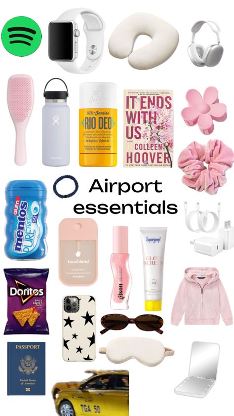 #airport#essentials#travel#fyp What To Pack For The Airport, Airport Travel Bag Essentials, What To Put In Travel Bag, What’s In My Airport Bag, Traveling Tips Packing, Airport Bags Travel, Plane Bag Essentials, What To Take On A Trip, Air Port Essentials