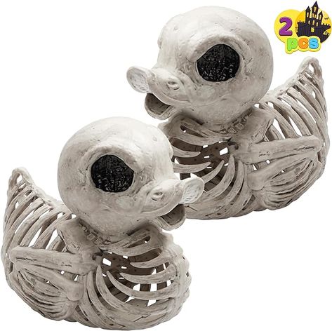 JOYIN 2 PCS 4.5” Halloween Duck Skeleton Plastic Bones for Spooky Halloween Decor, Indoor Outdoor Prop Duck Skeleton, Outdoor Skeleton, Halloween Decor Indoor, Spooky Halloween Decor, Weather Design, Halloween Skeleton Decorations, Duck Decor, Haunted House Party, Skeleton Decorations