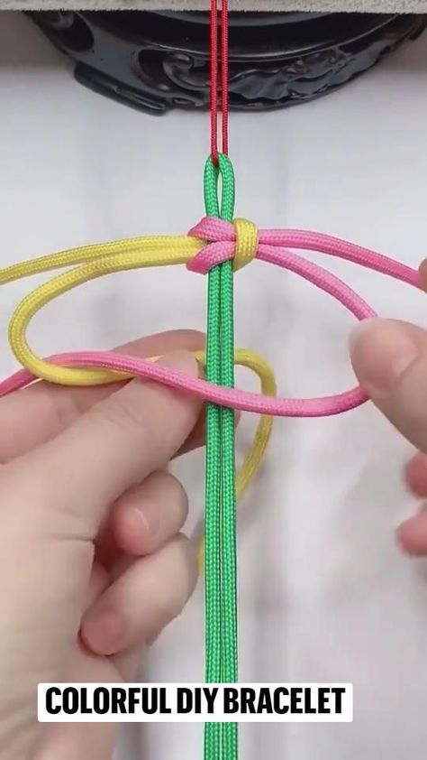 Colorful DIY Bracelet in 2022 | Diy bracelet designs, Diy crafts jewelry, Bracelet craft diy Shoe Lace Bracelet, Bracelets With String, Diy Braces, Metdaan Diy, Diy Jewelry Making Tutorials, Diy Bra, Bracelets Easy, Bracelets Handmade Diy, Bracelet Craft Diy