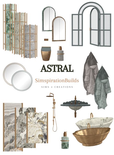 Astral Bathroom | Patreon Sims4 Outside Cc, Cc Patreon Furniture, Sims Cc Bathroom Patreon, Sims House Cc Patreon, Sims4 Bathroom Cc Patreon, Sims 4 Cc Patreon House Decor, Ts4 Furniture Cc Bathroom, Sims4 Cc Lights, Sims 4 Luxury Bathroom