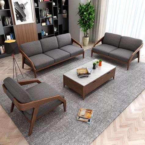 living room decoration interior Sofa Set With Table, Living Room Wood Sofa, Sofa Design Minimalist, Minimilist Sofa, Minimalist Living Room Indian, Minimalistic Sofa Designs, Sofa Design Wooden Indian, Furniture Design Wooden Living Rooms, Wooden Sofa Designs Woods