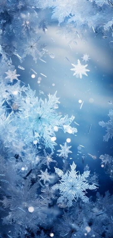 Premium Photo | Blue Background With Snow Flakes Generative AI Snow Aesthetic Blue, Cold Weather Pictures, Snowing Aesthetic, Winter Snow Wallpaper, Ice Background, Frozen Background, Ice Effect, Ice Aesthetic, Blue Christmas Background