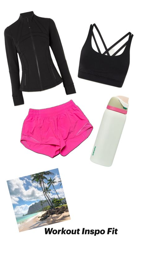 This outfit is inspired my a workout in the beach of Hawaii Barbie Workout, In The Beach, Workout Inspiration, 2024 Style, Malibu Barbie, Workout Outfit, A Workout, Summer 2024, Hawaii