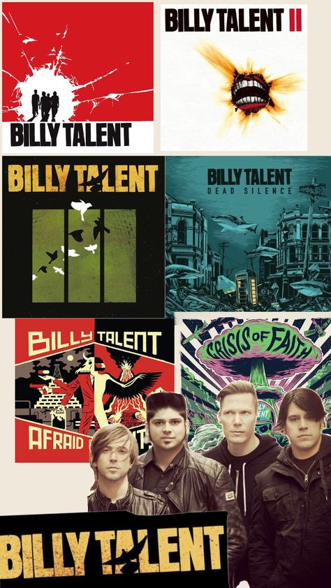 BT ❤️‍🔥💕 #billytalent #wallpaper #billytalentalbums #canadianrockband #wallpaper #billytalentII #billytalentiii #deadsilence #afraidofheights #crisisoffaith Billy Talent, Shut Up, Come Together, Rock Bands, Singers, Music