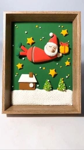 Christmas Polymer Clay, Christmas Diy Kids, Painting For Gift, Clay Christmas Decorations, Christmas Clay, Polymer Clay Christmas, Christmas Paper Crafts, Decoration Painting, Handmade Christmas Gifts