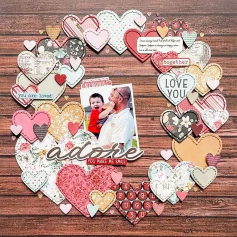 12 Valentine’s Day Scrapbook Layout Ideas – Scrap Booking Scrapbook Last Page Ideas, Scrapbook Layout Using Scraps, Mothers Day Scrapbook Ideas Layout, Valentine’s Day Scrapbook Layout Page, Double Scrapbook Page Layouts, Love Scrapbook Layouts, May Scrapbook Ideas, Scrap Pages Ideas, Scrapbooking Pages Layouts