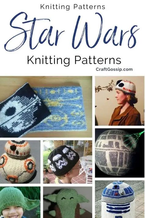 Fun Star Wars Knitting Patterns – Knitting Star Wars Knitting, Outlander Knitting, Star Wars Crafts, Hats And Scarves, Knitting Patterns Toys, Star Wars Inspired, Yarn Projects, Hat Knitting Patterns, Loom Knitting