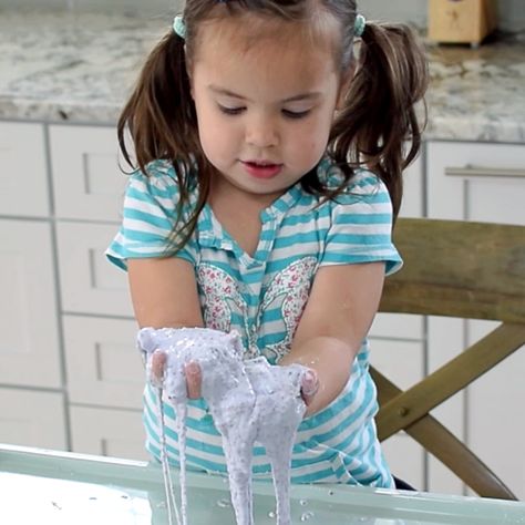 100+ Indoor Activities for Kids: Rainy Days Don't Stand a Chance... | Entertain Your Toddler Baking Soda And Vinegar Sensory Play, Chia Slime Sensory, Homemade Moon Sand, Sticky Slime, Edible Slime, Water Games For Kids, How To Make Slime, Chia Seed Pudding, Summer Fun List