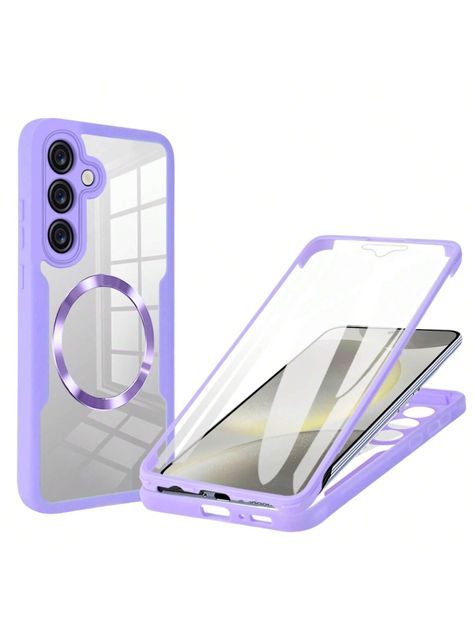 360° Full-Coverage Phone Case With Lens Protection, Compatible With Apple IPhone 11/12/13/14/15 Pro Max, Samsung Galaxy S22/S23/S24+ A04/A05/A14/A15/A24/A25/A34/A54, OPPO, VIVO, Redmi 13C+, Moto - A Complete Phone Case Set Purple    PC Plain Ring Holder Phone Case   Cases, size features are:Bust: ,Length: ,Sleeve Length: Samsung A34 Case, Samsung Galaxy A14 Phone Case, Redmi 13c, Light Blue Eyes, Apple Iphone 11, Samsung Galaxy S22, Ring Holder, Accessories Case, Apple Iphone