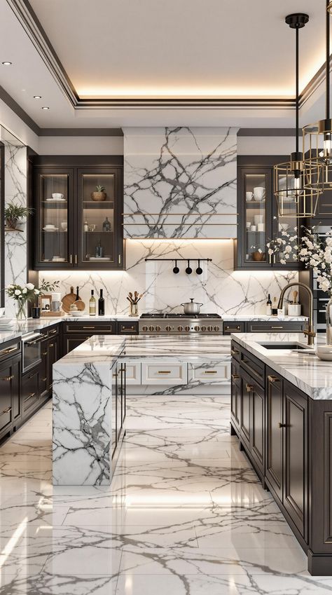 modern kitchen designs Lux Kitchen Luxury, Ultra Luxury Kitchen, Modern Sleek Kitchen Design, Royal Kitchen Luxury, Kitchen Room Design Modern, Penthouse Kitchen Luxury, Luxury Kitchen Design Modern Islands, Rich Kitchen Luxury, Contemporary Kitchen Design Luxury