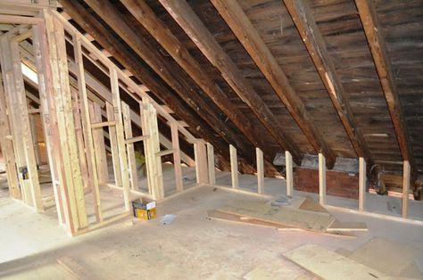 The Bennett House: June 2012 Manhattan Interior, Attic Library, Attic Wardrobe, Attic Office, Attic Renovation Ideas, Garage Attic, Attic Doors, Attic Closet, Cathedral Ceilings