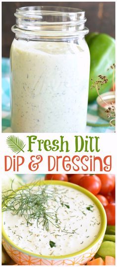 Dill Salad Dressing Recipe, Fresh Dill Dip, Dill Dressing Recipe, Dill Salad Dressing, Dill Dip Recipe, Fresh Herb Recipes, Dill Recipes, Dill Dip, Dill Dressing