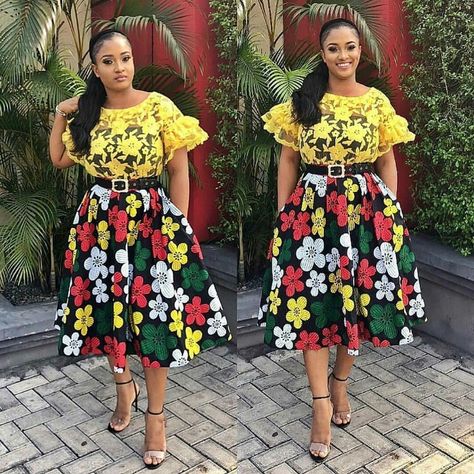 Ankara And Lace Combination Styles, Ankara And Lace Combination, Lace Combination Styles, Trendy Ankara Styles For Ladies, Ankara And Lace, Ankara Styles For Ladies, African Attire Dresses, Trendy Ankara Styles, African Lace Styles