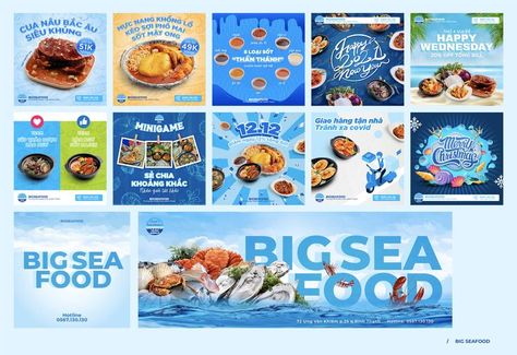 Restaurant Layout, Food Social Media, Fish Restaurant, Big Sea, Graphic Design Lessons, Sea Food, Graphic Design Fun, Menu Restaurant, Graphic Design Posters