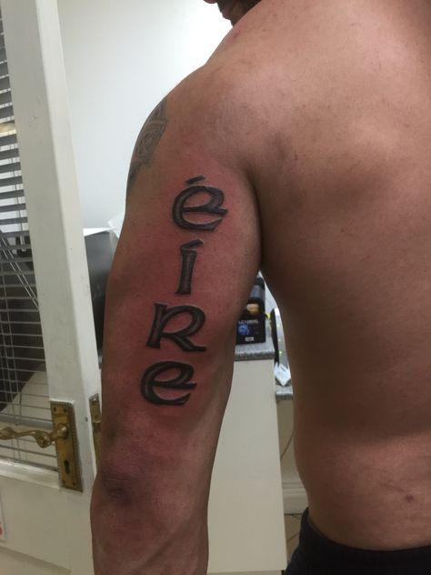 Tattoo eire irish Gaelic Irish Tattoos Men, Irish Pride Tattoo, Ira Tattoo, Irish Flag Tattoo, Gaelic Tattoo, Irish Tattoo, Tattoo Chart, Tatto Sleeve, Ireland Tattoo