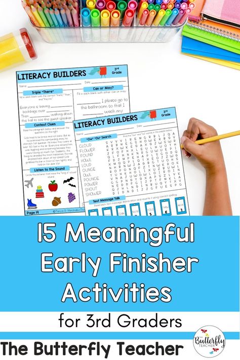 15 Meaningful Early Finisher Activities for 3rd Grade Students Early Finishers Activities 3rd, Activities For 3rd Graders, Early Finisher Activities, 3rd Grade Writing, Early Finishers Activities, Third Grade Classroom, Third Grade Teacher, 3rd Grade Classroom, Writing Drawing