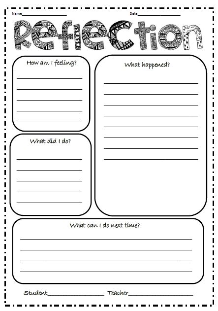 A simple reflection sheet for junior students after an incident/issue has occurred. It designed for the student to discuss the problem with teacher and provide students with the opportunity to reflect upon what could be done better next time. Hope it is useful! Think Time Sheet, Reflection Strategies For Students, Self Reflection For Students, Reflection Ideas For Students, Reflection Room Ideas, Reflection Room School, Reflection Paper Design Ideas, Behaviour Reflection Sheet, Reflection Sheets For Behavior