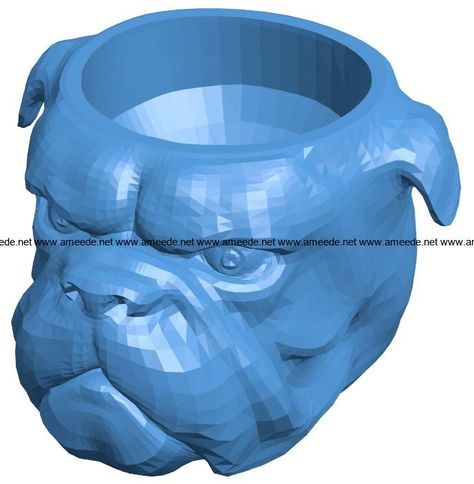 Head Bowl Bull dog B003966 file stl free download 3D Model for CNC and 3d printer – Download Stl Files Cool 3d Prints, Stl Free Download, 3d Printer Projects, 3d Printing Projects, 3d Decor, Belt Design, Stl Files, 3d Projects, Art File