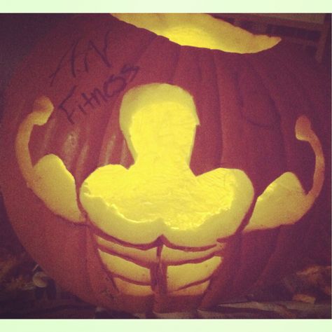 Gym Pumpkin Carving, Pumpkin Carving, Bodybuilding, Carving, Stars, Halloween, Art