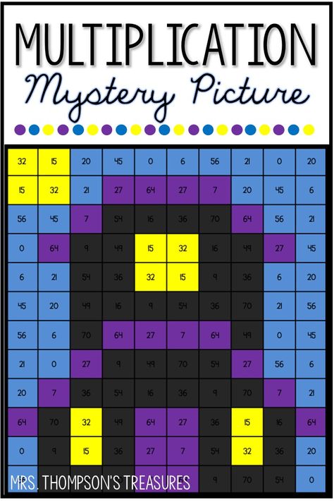 Free Multiplication Mystery Picture  Honestly during Halloween week I am always excited when ANY learning takes place! Thats why I love using fun mystery pictures for students to practice math skills. They have fun coloring and discovering the mystery picture and stay engaged for the whole activity! This free multiplication mystery picture of a spooky house is great for ... Read More about Free Multiplication Mystery Picture  The post Free Multiplication Mystery Picture appeared first on Classro Mystery Pictures Free, World Background, Math Mystery Picture, Math Mystery, Halloween Week, Math Graphic Organizers, Math Centers Middle School, Math Organization, Framed Words