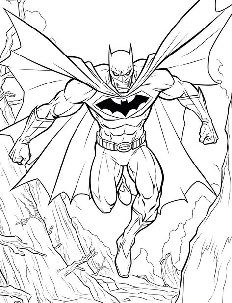 Batman Drawing Sketches, Batman Coloring, Hulk Artwork, Batman Coloring Pages, Superhero Coloring Pages, Batman Drawing, Superhero Coloring, Justice Society Of America, Comic Book Artwork