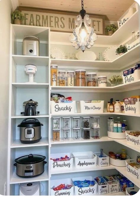 Kitchens Pantry, Pantry Redo, Pantry Renovation, Pantry Closet Design, Pantry Layout, Open Pantry, House Pantry, Pantry Laundry Room, Pantry Organizer