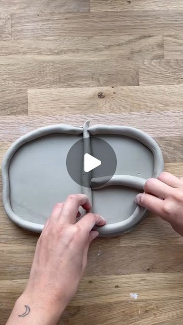 Ceramics Videos on Instagram: "Handbuilding ceramic divided bowl by @helloclayre" Ceramics Videos, Snack Bowl, Snack Bowls, September 10, Bowl, Ceramics, On Instagram, Instagram