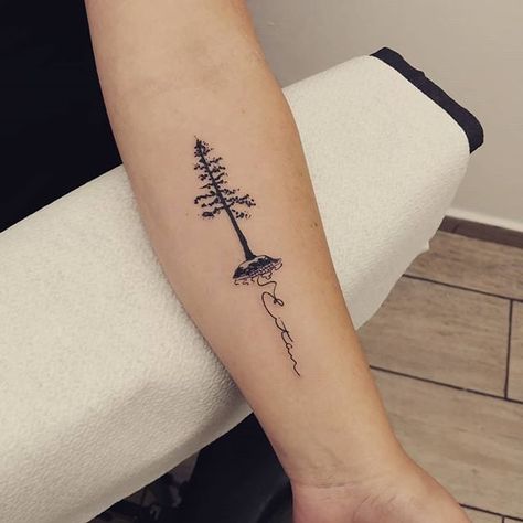 Tattoo Tree Roots, Names Tattoo Ideas, Tattoo Roots, Kids Names Tattoo, Tree Silhouette Tattoo, Tree Roots Tattoo, Names Tattoo, Pine Tattoo, Roots Tattoo