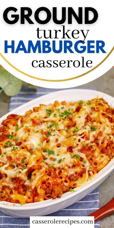 Ground Turkey Beef Recipes, Ground Turkey Pizza Casserole, Casserole Recipes Ground Turkey, Turkey Burger Crockpot Recipes, Ground Turkey Hotdish, Ground Turkey Pasta Casserole, Ground Turkey Comfort Food, Cheesy Turkey Burger Casserole, Ground Turkey Recipes Gluten Free