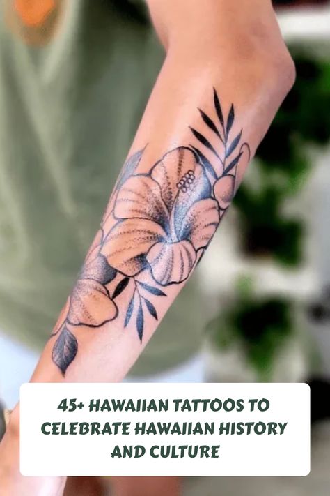 Explore the rich history and culture of Hawaii through these stunning tattoo designs. From traditional tribal symbols to intricate floral patterns, these 45+ Hawaiian tattoos showcase the beauty and significance of Polynesian art. Whether you're looking for inspiration for your next tattoo or simply appreciate the beauty of Hawaiian culture, these designs are sure to captivate you. Dive into this collection and discover the unique stories and traditions behind each tattoo. Embrace the spirit of Island Floral Tattoo, Ilima Flower Tattoo, Hawaiian Sunset Tattoo, Hawaiian Leaf Tattoo, Female Hawaiian Tattoo, Hawaiian Couple Tattoos, Hawaii Tatoos Small, Lei Tattoo Hawaiian, Simple Hawaiian Tattoo