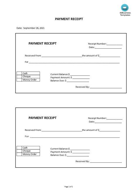 Printable Receipts Free, Free Receipt Template Download, Receipts 2023, Free Receipt Template, Business Writing Skills, Cash Receipt, Money Template, Daycare Forms, Payment Receipt