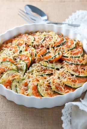 Tomato Gratin Recipe, Tomato Gratin, Tomato Casserole, Zucchini And Tomato, Zucchini And Tomatoes, Sliced Zucchini, Zucchini Tomato, Parmesan Zucchini, Zucchini Muffins