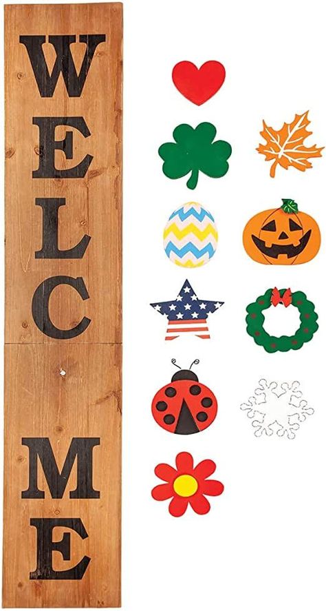 INDOOR/OUTDOOR INTERCHANGEABLE PIECES 10 SHAPES + MAGNETS MATERIAL: METAL Small Hinges, Wooden Welcome Signs, Tabletop Signs, New Sign, Plaque Sign, Door Signs, Pharmacy Gifts, Pretty Good, Decorative Signs