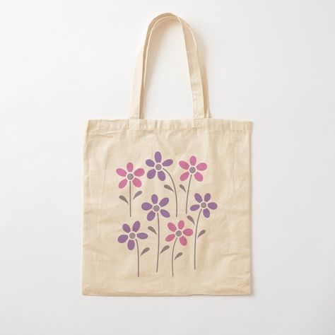 Tote Bag Pattern Paint, Canvas Tote Bag Painting Ideas Easy, Canvas Bag Painting Ideas Easy, Easy Tote Bag Painting Ideas, Drawing On Bag, Flower Tote Bag Design, Tot Bag Design, Tote Bag Inspo Paint, Canvas Bag Ideas