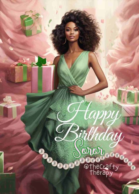 Happy Birthday Alpha Kappa Alpha, Alpha Kappa Alpha Birthday Wishes, Aka Happy Birthday, Happy Birthday Pink And Green, Alpha Kappa Alpha Sorority Images, Aka Birthday Images, Aka Birthday Wishes, Happy Birthday Soror Aka, Happy Akaversary