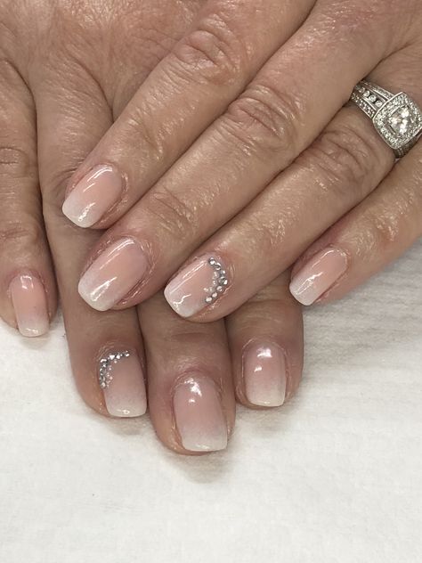 Mother of the Bride Ombré French Bridal Gel Nails Nail Designs For Wedding Mother Of Bride, Mother Of The Bride Pedicure Colors, Nails For Wedding Mother Of Groom, Mother Of Bride Nail Color, Mother Of The Groom Wedding Nails, Mom Of The Bride Nails, Mother Of The Bride Pedicure, Mother Of The Bride Manicure Nail Ideas, Mother Of The Bride Wedding Nails