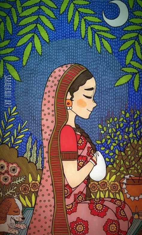 Krishna Craft, Storytelling Illustration, Polaroid Painting, Mithila Painting, Pichwai Painting, Gond Painting, Women Illustration, Madhubani Paintings, Bengali Art