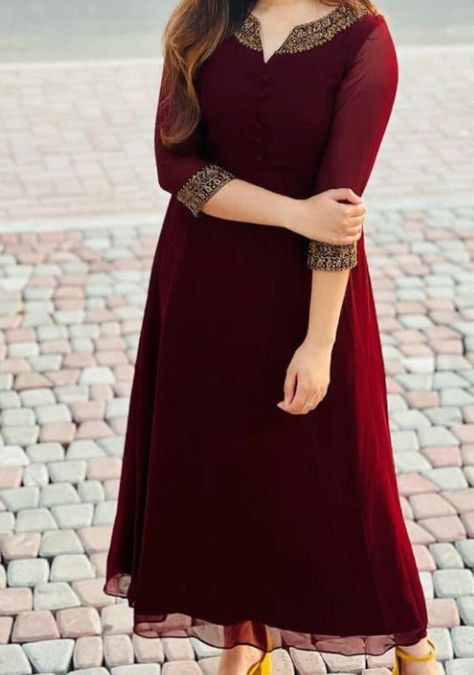 Womens Churidar Design, New Model Salwar Design, Chudidhar Designs Party Wear, Latest Churidar Designs Party Wear, Georgette Salwar Designs, Churidar Dress Designs, Salwar Top Designs Latest, Prerna Chhabra Kurti, Salwar Ideas Party Wear