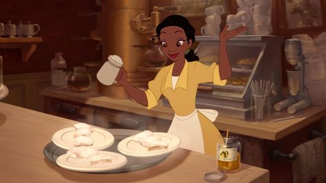 Beignet Recipe, Tiana Disney, Princesa Tiana, Recipe Icon, Drink Icon, Sette Nani, Film Disney, Princess And The Frog, Princess Tiana