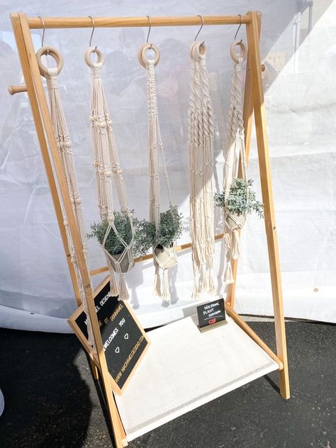 Craft Stand, Market Stall Display, Farmers Market Display, Driftwood Macrame, Vendor Booth Display, Stall Display, Craft Market Display, Craft Booth Display, Simple Macrame