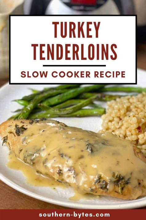 Crock Pot Turkey Tenderloin, Crockpot Turkey Tenderloin Recipes, Slow Cooker Turkey Tenderloin Recipes, Turkey Tenderloin Recipes Crockpot, Turkey Tenderloin Crock Pot, Ground Turkey Dinner Recipes, Easy Turkey Dinner, Crockpot Turkey Tenderloin, Turkey Dinner Recipes