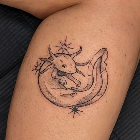 Ajolote Traditional Axolotl Tattoo, Axotl Tattoo, Axolotl Tattoo Design, Axolotl Tattoo, Savannah Banana, Tattoo Planning, Print Making Designs, Desenho Tattoo, Aesthetic Tattoo