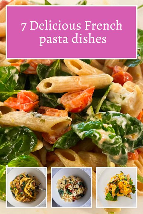 Get inspired for dinner with these wonderful French pasta dishes that are easy and delicious. #DinnerTime #Mealtime #DinnerIdeas #lunch French Pasta Dishes, French Pasta Recipes, French Pasta, French Side Dishes, French Cuisine Recipes, Easy French Recipes, Roasted Tomato Pasta, Classic French Dishes, French Recipes