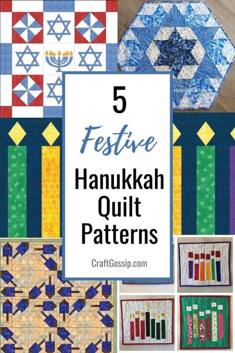 The festival of lights, Hanukkah, is a special time of the year and festive blue and silver decorations abound.  Here are 5 quilt patterns available to purchase over on Etsy.  These are all digital downloads so make sure to read … Read More... Jewish Quilt Patterns, Hanukkah Table Runner Pattern, Diy Hannukah Gifts, Jewish Sewing Projects, Hanukkah Table Runner, Jewish Quilt, Hanukkah Quilt Pattern, Hanukkah Embroidery Patterns, Hanukkah Cross Stitch