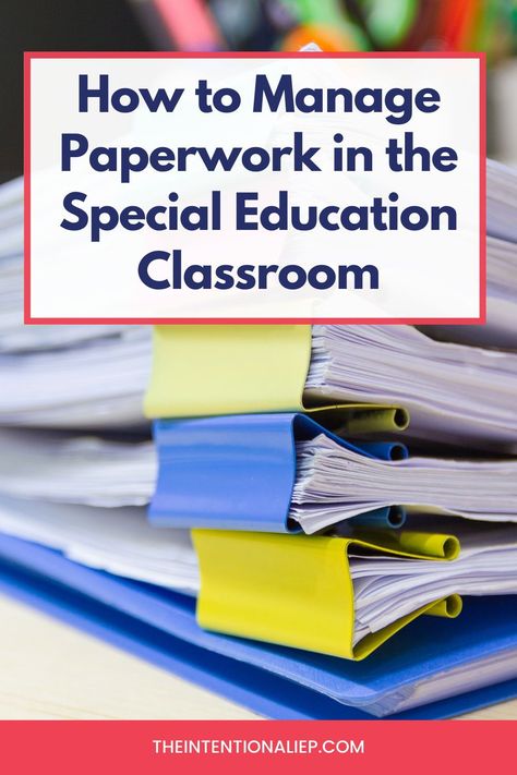 One of the best challenges as a special education teacher is learning to manage what seems like a mountain of paperwork. IEPs, behavior plans, data collection forms, parent input forms, parent communication, and the list goes on. If you are a new special education teacher or just need a new system for managing paperwork and keeping track of IEP goals, this blog post is for you! Here you will learn my favorite tips for managing all the paperwork that comes with being a special education teacher. Special Education Assessments, Iep Data Collection, Iep Binder, Special Education Curriculum, Iep Organization, Data Collection Sheets, Educational Assistant, Special Needs Teacher, Behavior Plans