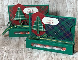 Stampin Up Hershey Kiss Treat Holder, Stampin Up Money Holder, Bunny Money, Trees Cards, Toile Christmas, Shaded Spruce, Christmas Treats Holders, Plaid Stockings, Christmas Treats Boxes