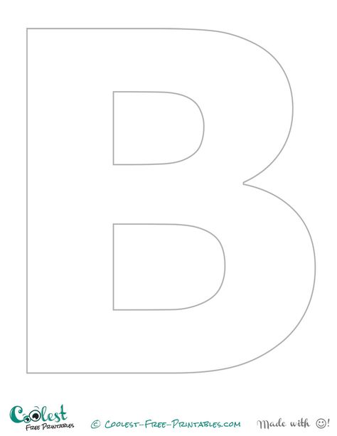 Free Printable Stencil Letters - the Letter "B" Letter B Printable, Free Printable Alphabet Templates, Free Letter Stencils, Printable Abc Letters, Large Alphabet Stencils, Free Printable Letter Stencils, Letter Stencils Printables, Printable Stencil, Letter B Worksheets