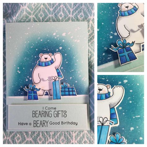 Mft Polar Bear Pals Cards, Polar Bear Christmas Cards, Polar Bear Card, Noel Christmas Cards, White Bears, Sample Christmas Cards, Christmas Whimsical, Polar Bear Christmas, Winter Wishes