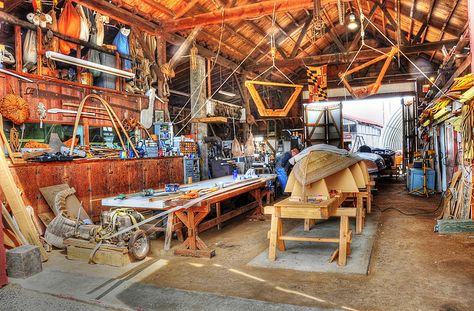 Boat workshop, Maritime Museum, St. Michaels, Maryland, USA by Biketripper, via Flickr St Michaels Maryland, Warehouse Apartment, Working Boat, Barn Workshop, Boat Kits, Best Boats, Got Wood, Boat Stuff, Shop Layout