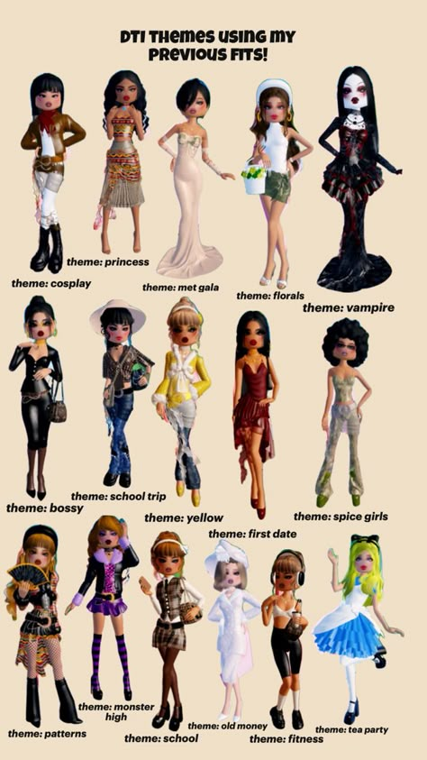 these outfits all belong to me! visit my "my dti fits" board for a better look on these fits Fitness Dress, Cake Designs For Kids, Brown Hair Roblox, Fancy Dress Code, Cute Ferrets, Set Dressing, Eid Outfit, Goddess Costume, Aesthetic Roblox Royale High Outfits